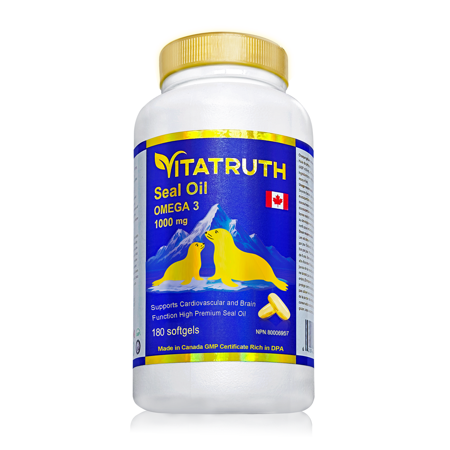 Vitatruth Omega 3 Harp Seal Oil 1000 mg 180 Softgels