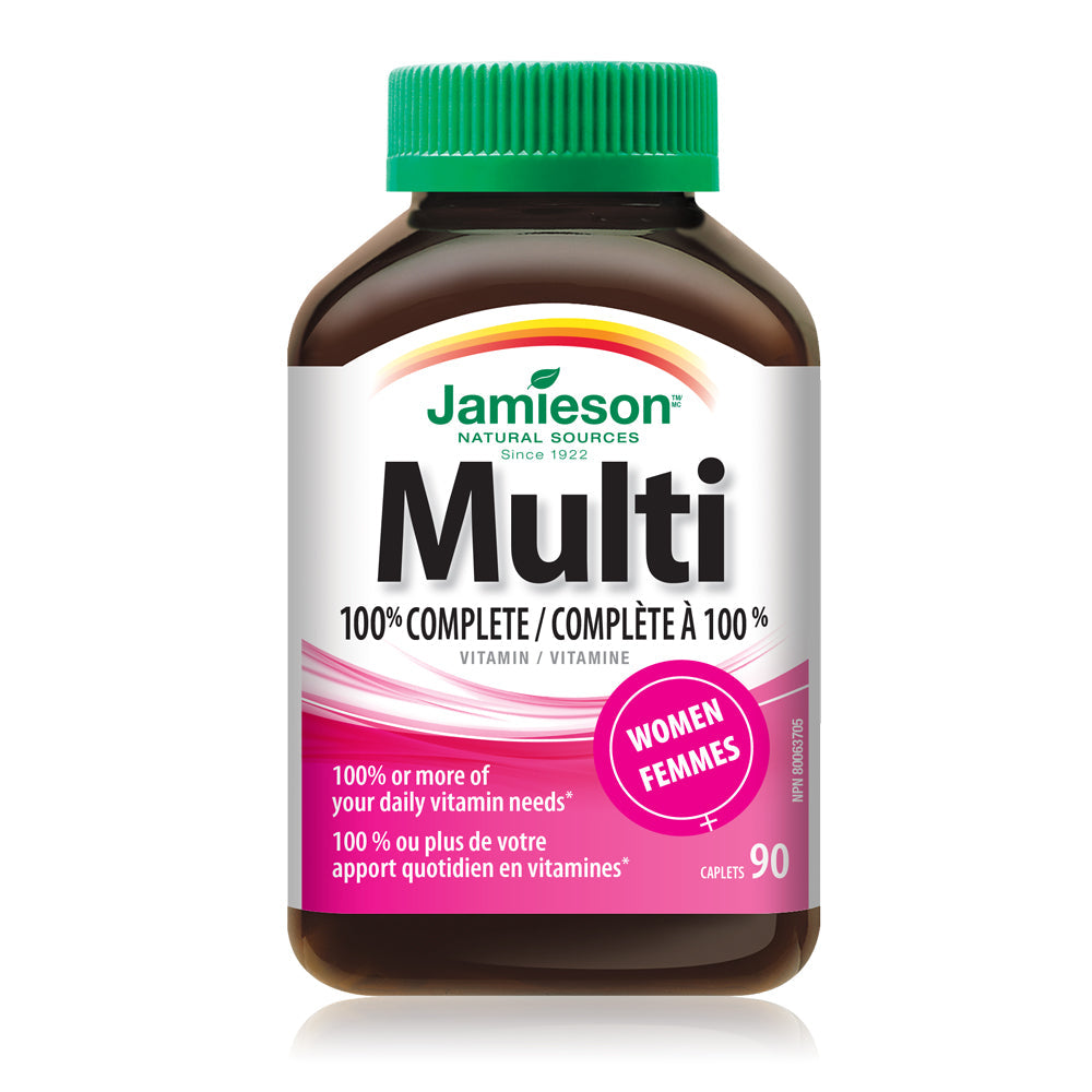 100% Complete Multivitamin for Women Regular Size (90 Caplets)