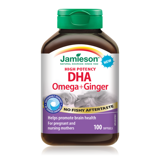 High Potency DHA Omega+Ginger