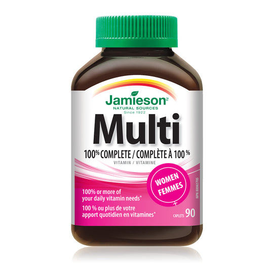 100% Complete Multivitamin for Women Regular Size (90 Caplets)
