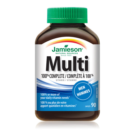 100% Complete Multivitamin for Men Regular Size (90 Caplets)